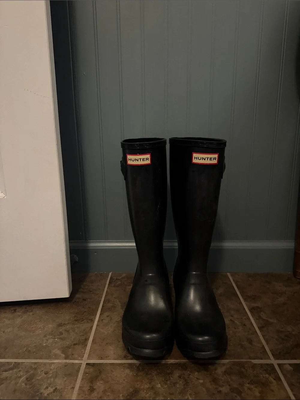Hunter Black Tall Rain Boots Size 5